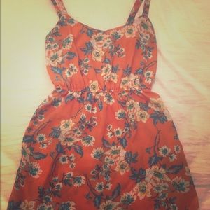 Orange and Floral Dress
