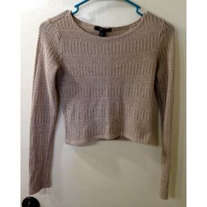 Forever 21 Long Sleeve Mid-Drift Multi-Colored Top