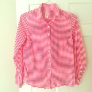 J. Crew "Perfect Shirt" gingham button-down