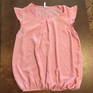 Pink sheer blouse