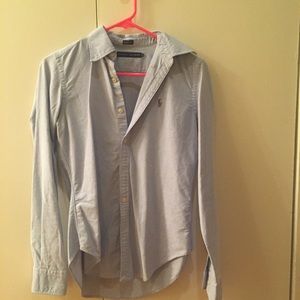 Ralph Lauren Skinny Fit Button Up Shirt Sz S