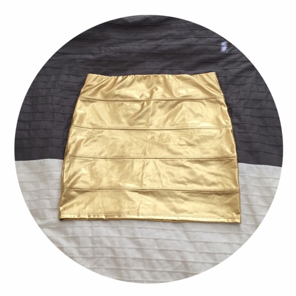 Gold Metallic Skirt
