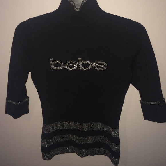 Like new Bebe logo turtleneck