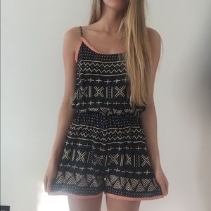 Aztec print romper