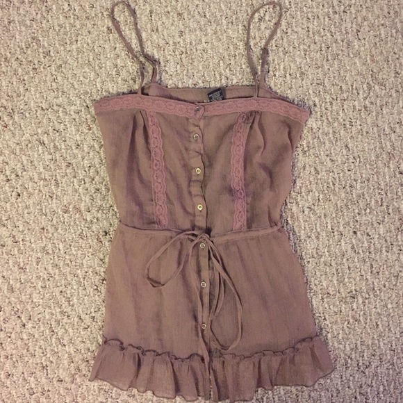 Sheer light brown top - Picture 1 of 3