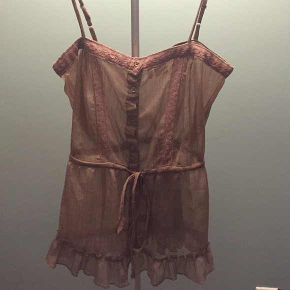 Sheer light brown top - Picture 2 of 3