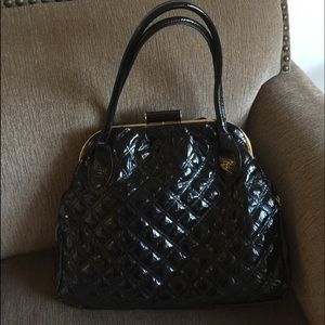 Super chic boho "patent leather" big Buddha bag!