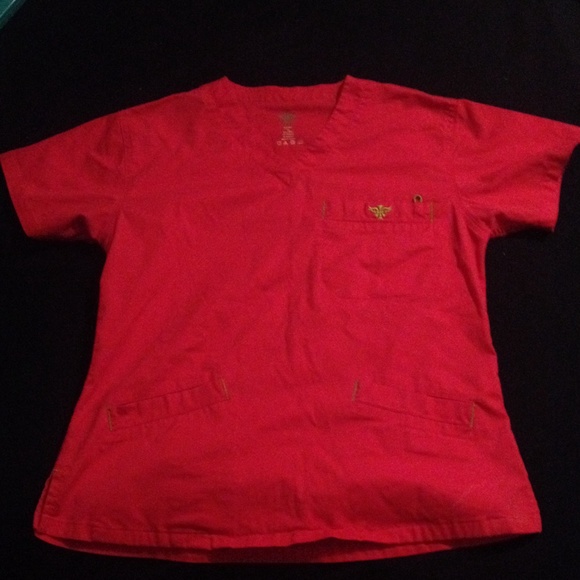 Xs pink scrub top