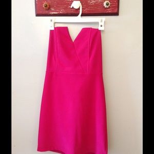 Hot Pink Strapless dress