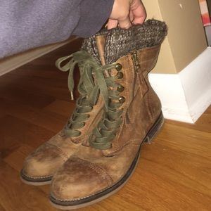 Steve Madden Brown Combat Boots