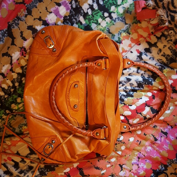 Balenciaga 2004 Pumpkin Purse Pewter Hardware Pics
