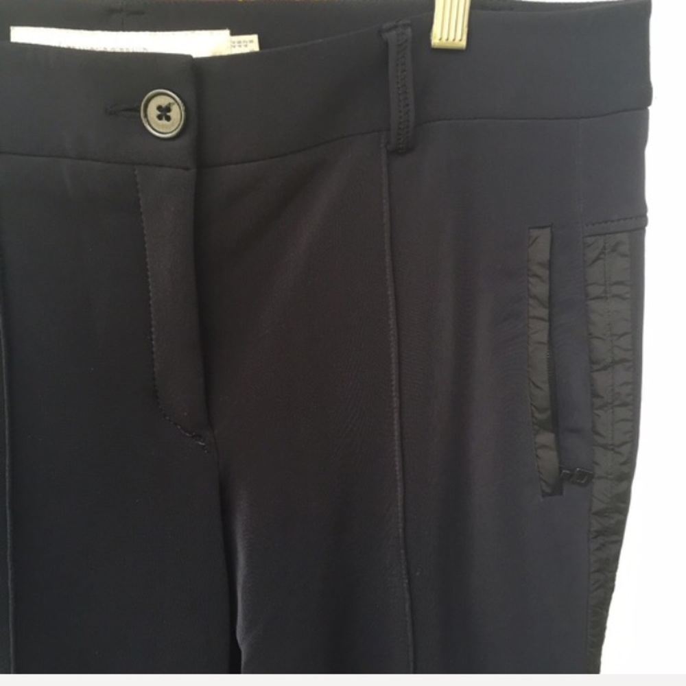 Black cropped Moto pants