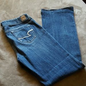American Eagle boot cut dark wash jeans , worn onc