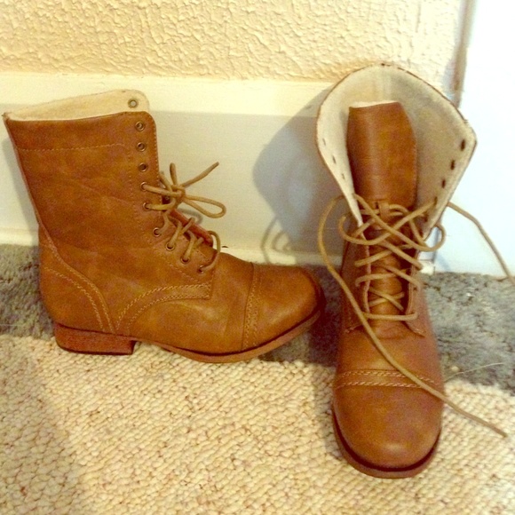 Charlotte Russe Shoes - Lace-up Combat Boots