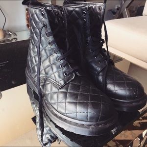 Dr. Martens Black Quilted Combat Boot