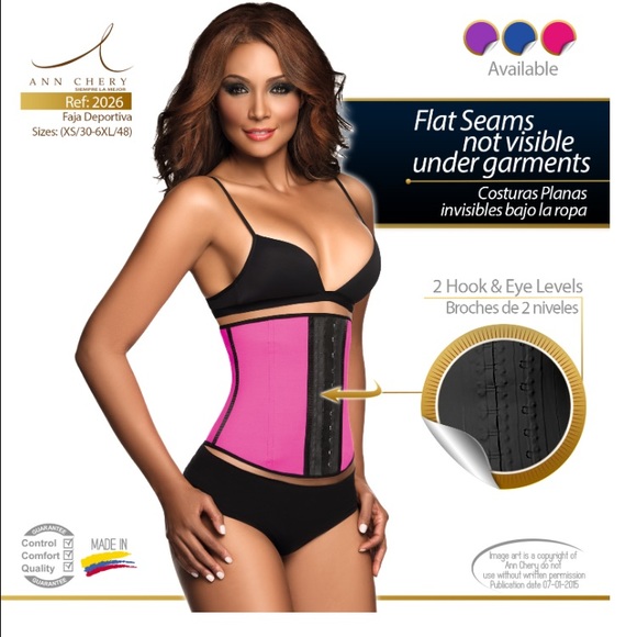 Ann Cherry Hot Pink Deportiva Latex Waist Trainer