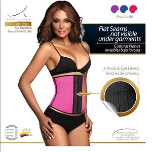 Ann Cherry Hot Pink Deportiva Latex Waist Trainer