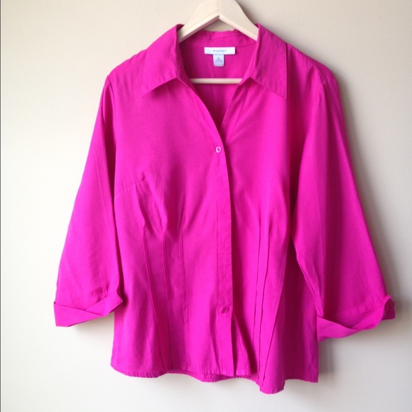 Beautiful pink button down blouse