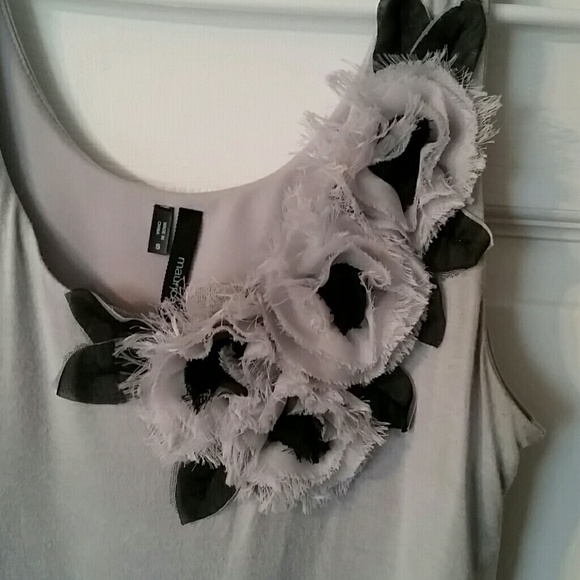 Gray Floral Top - Picture 2 of 2