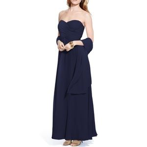 Navy Blue Ralph Lauren Evening Gown.