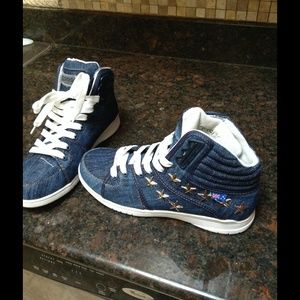 Size 8 denim sneakers