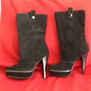 Calvin Klein black suede boots. Brand new!