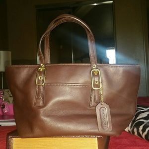 Leather coach purse