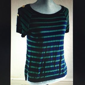 Knit striped tee