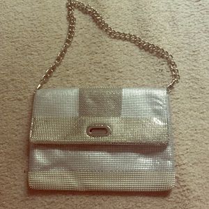 Whiting and Davis silver/gold mesh clutch