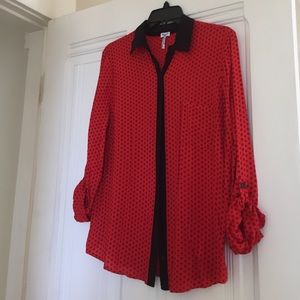 ❤️SPLENDID❤️ red and black button down