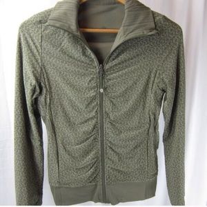 Olive zip up lulu jacket!!!!!