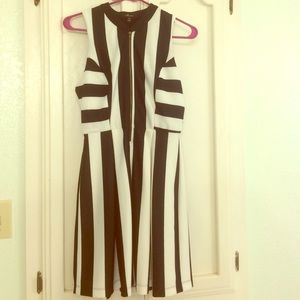 White & black Monteau dress