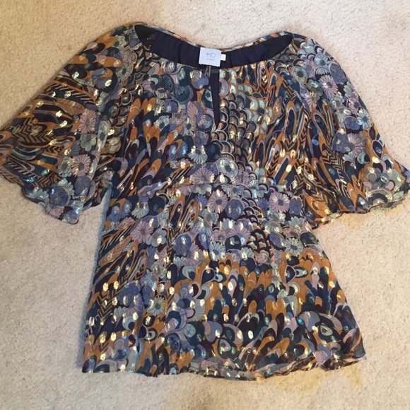 HD in Paris patterned chiffon top