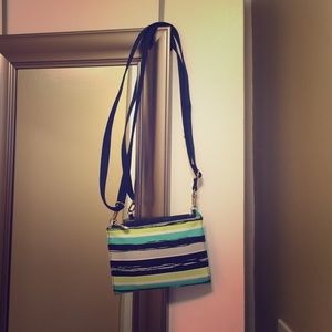Thirty-one wristlet with shoulder strap