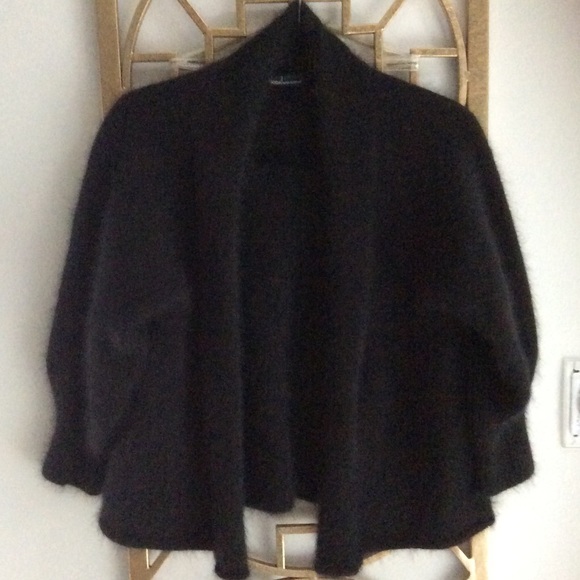 Angora Blend  Black Crop Jacket