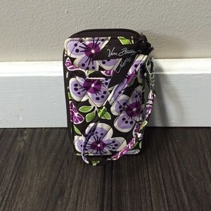 Vera Bradley All-in-One Wristlet in Plum Petals