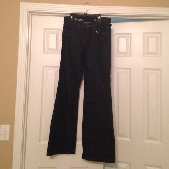 J crew high heel flare dark denim jeans - Picture 1 of 2