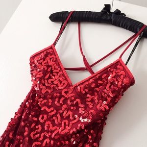 💃Betsey Johnson Red Sequin Dress💃