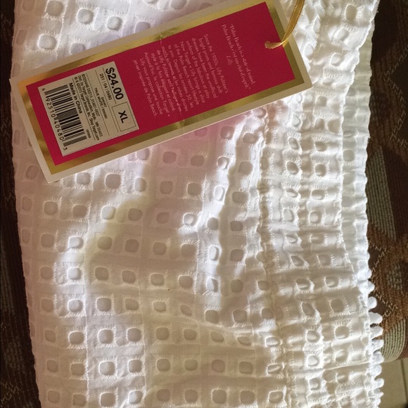 White eyelet shorts