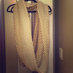 Gold sparkle infinity scarf.