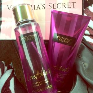 Love Addict fragrance mist and hand and body cream