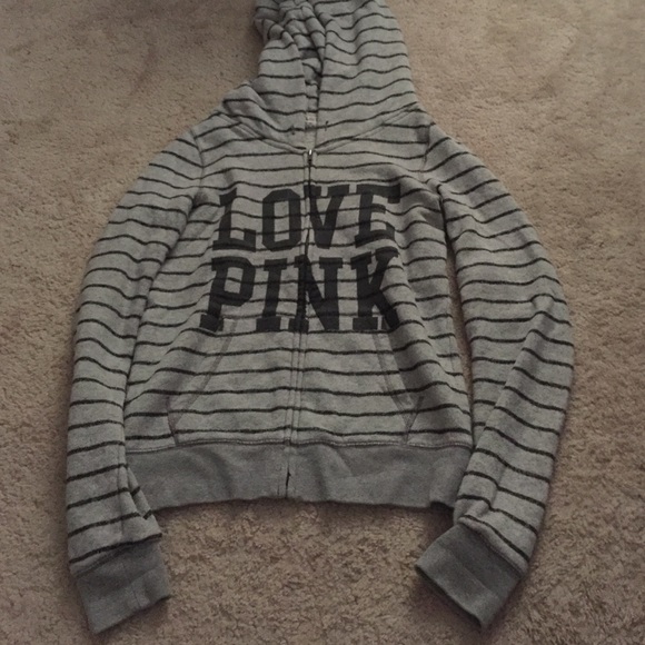 PINK hoodie with strips!