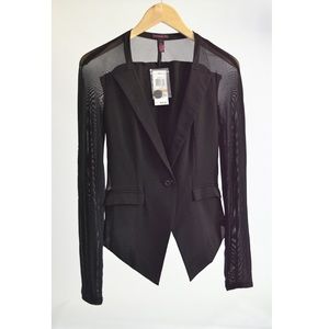 sheer black blazer