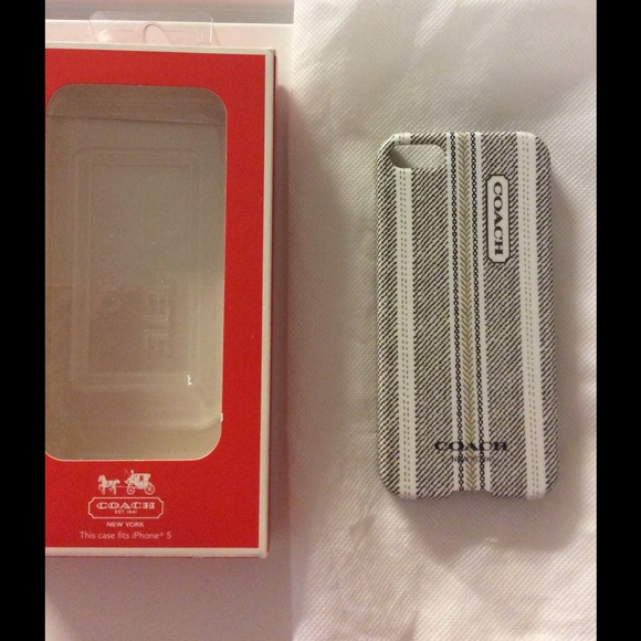 Coach iPhone 5 stripe case NEW IN BOX - Picture 1 of 3
