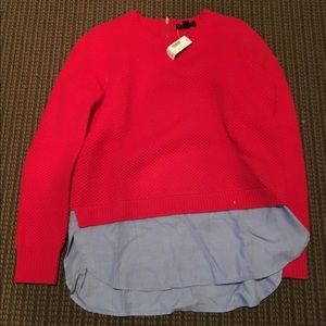 J. Crew shirttail sweater