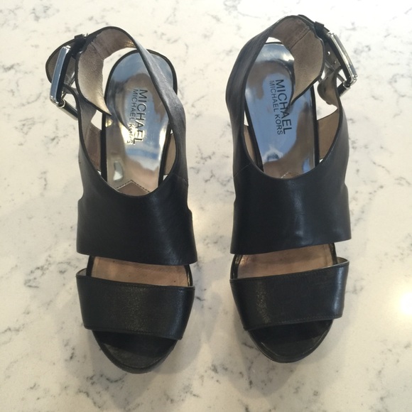 Michael Kors Black Leather Heels
