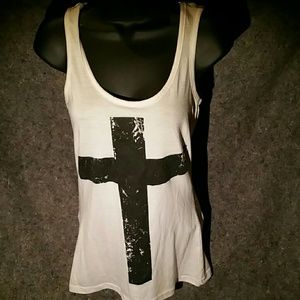 Cross/back skull cut out tank