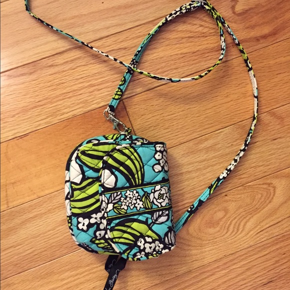 Vera Bradley Blue Green & White Crossbody - Picture 1 of 3