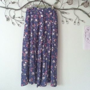 Long Coldwater Creek Floral Skirt w/Pockets