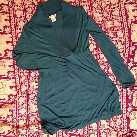 Criss Cross jade green cotten sheath dress